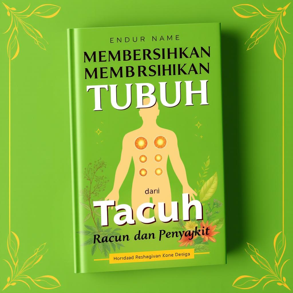 An engaging book cover design focused on holistic health and natural detoxification