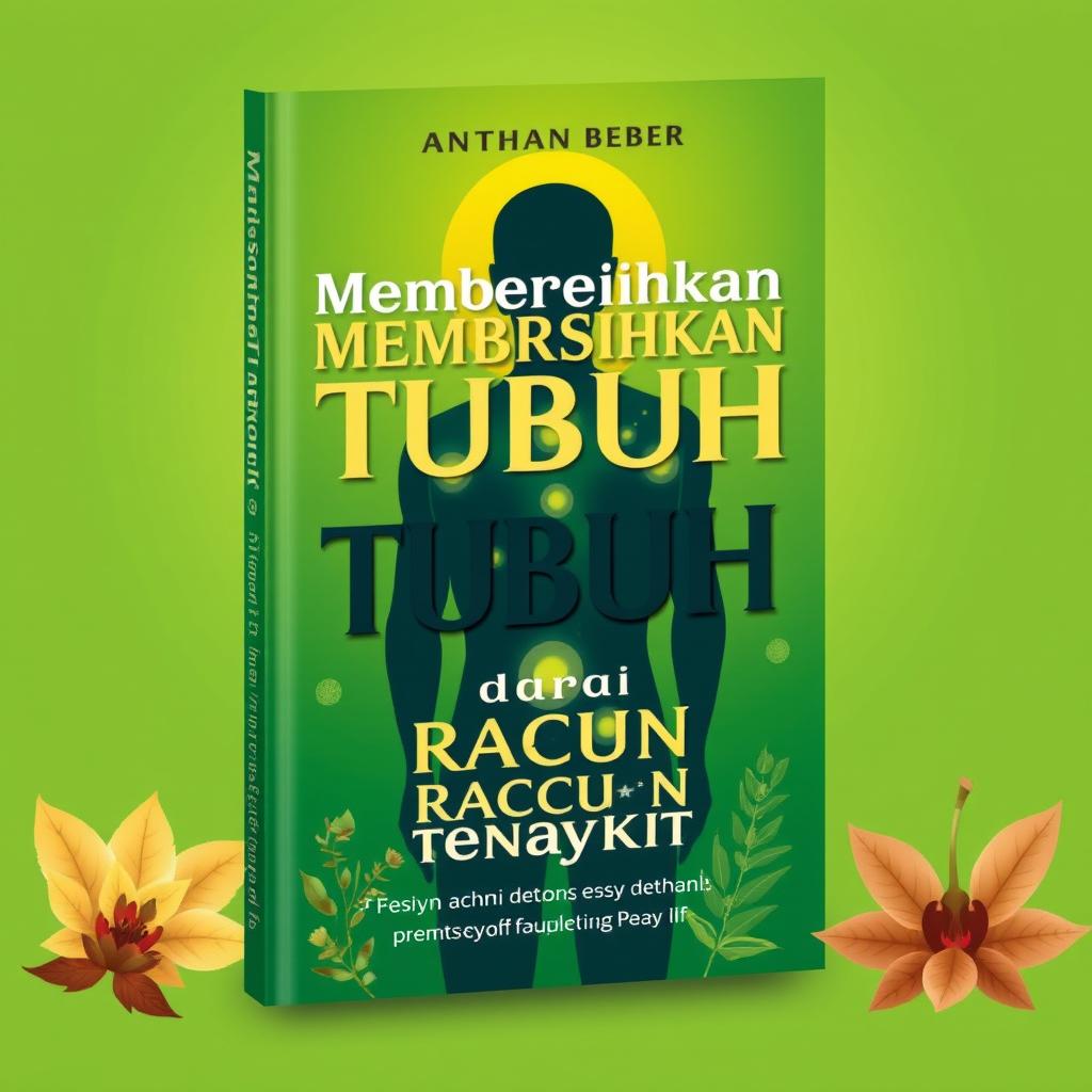 An eye-catching book cover illustration focused on holistic health and natural detoxification