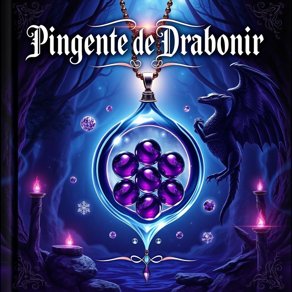 A fantasy book cover titled 'Pingente de Drabonir'