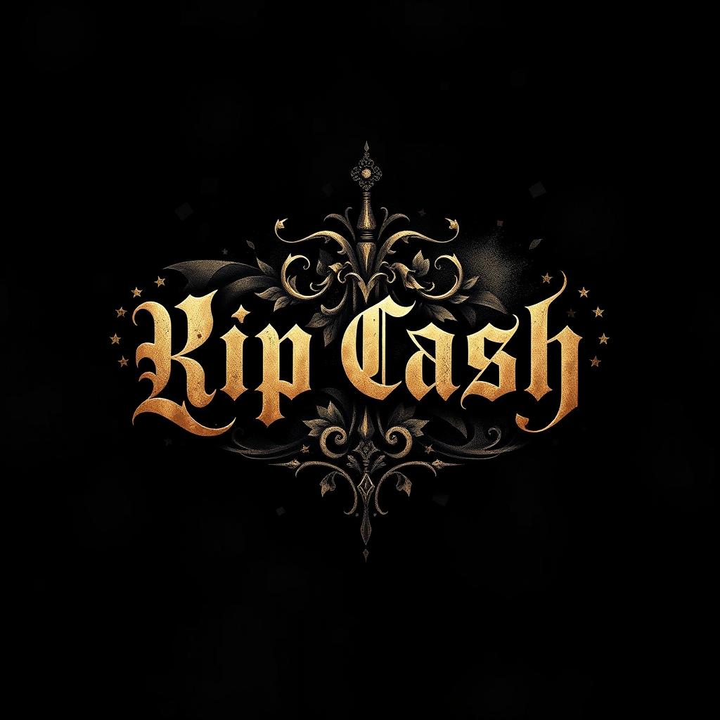 A logo design representing the name 'Rip Cash', centered in the image
