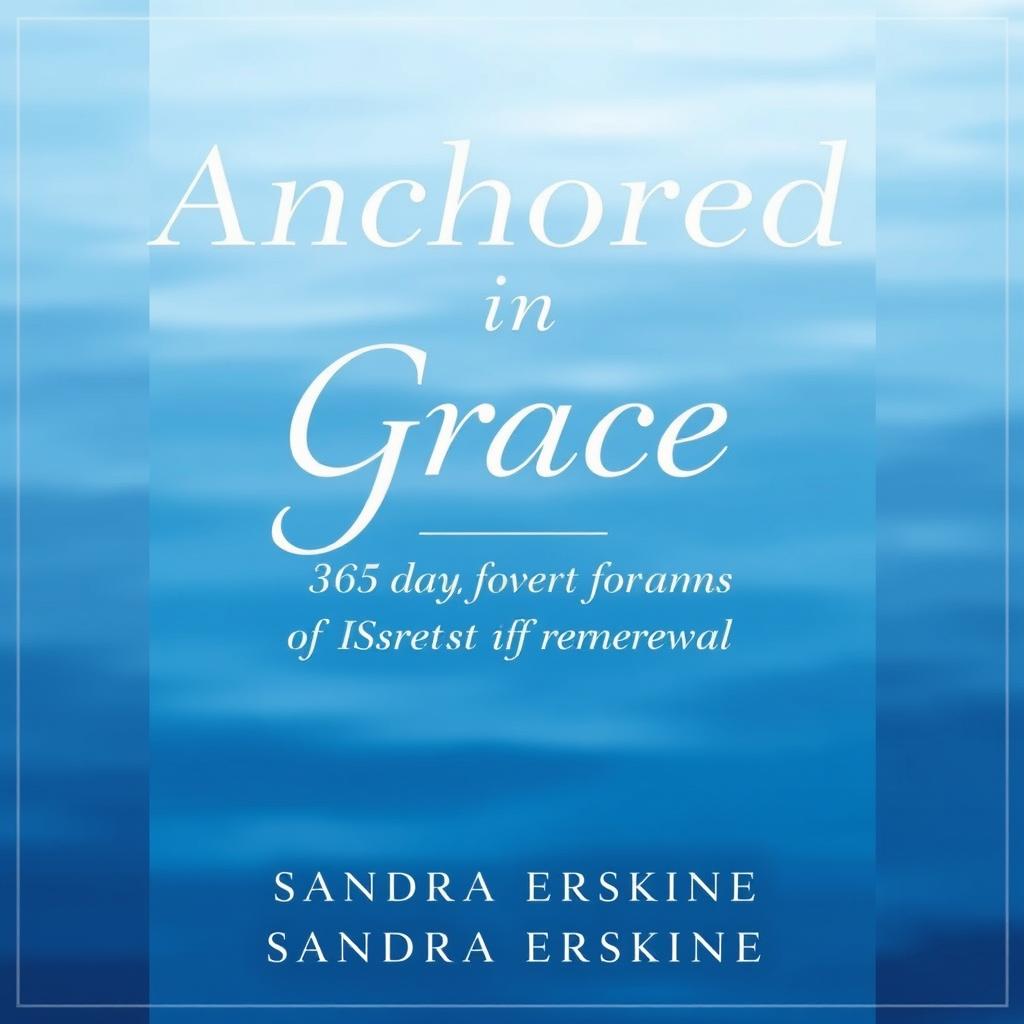 A book cover design for 'Anchored in Grace: 365 Days of Strength and Renewal, 2026 Edition' by Sandra Erskine