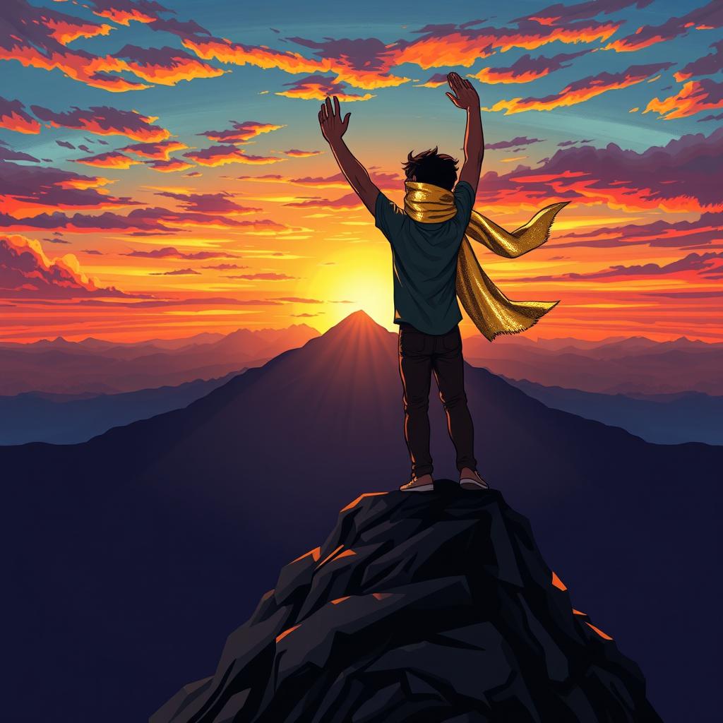 A powerful illustration representing the phrase 'blinded by success