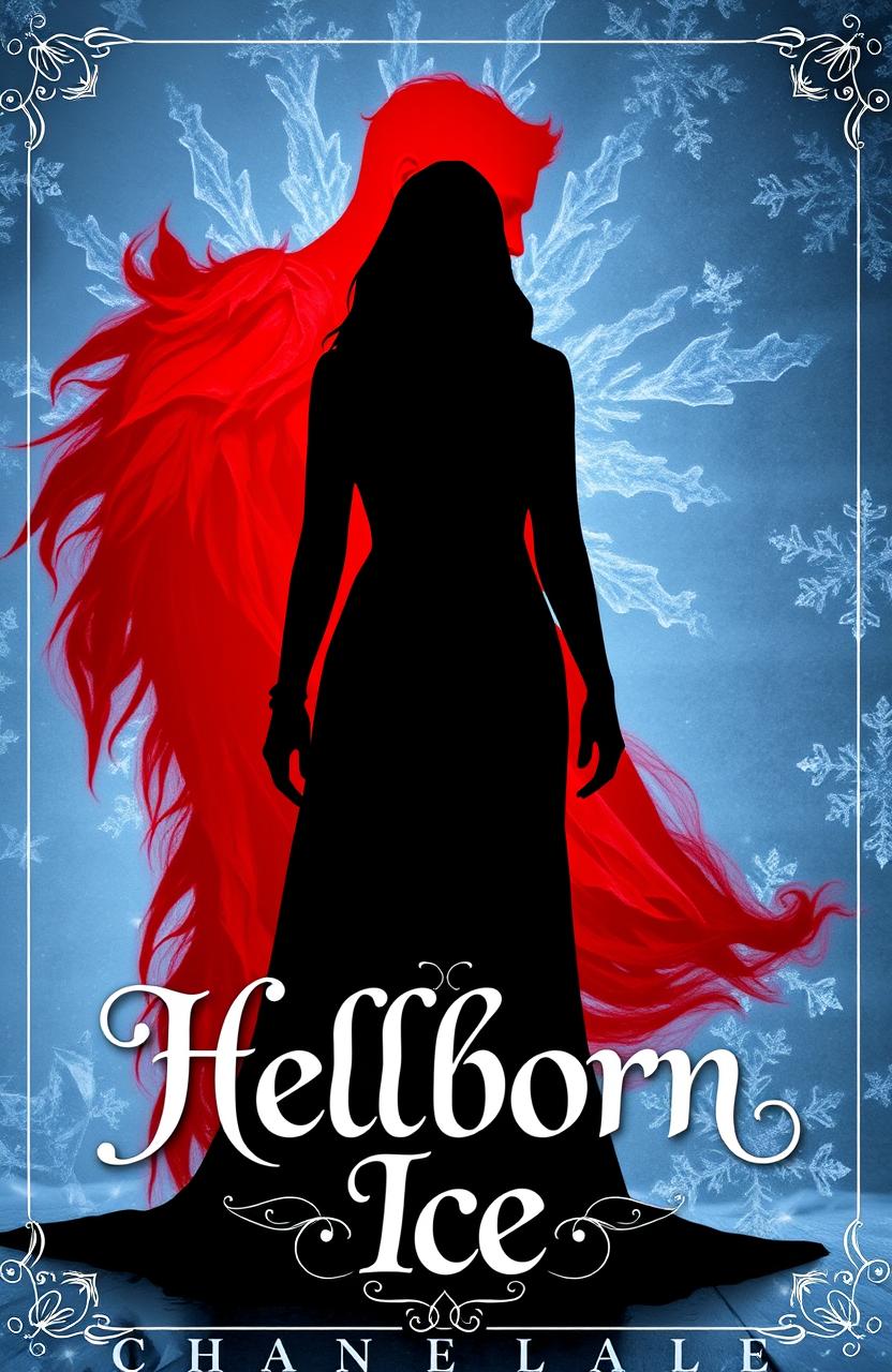 A visually striking book cover design featuring a black shadow of a woman standing confidently in front of a vibrant red shadow of a man, symbolizing tension and rivalry