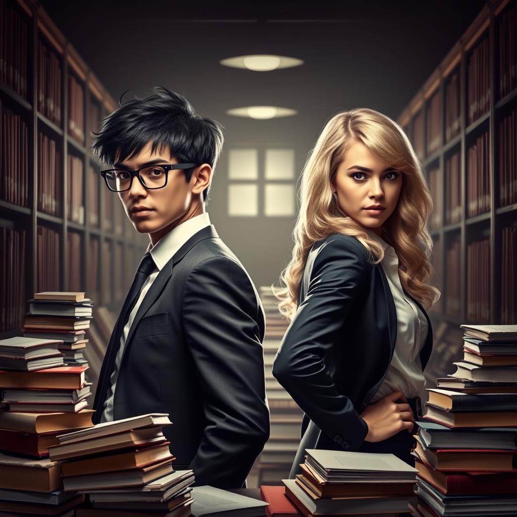 The Duel of Intellect: Academic Rivals in the Library