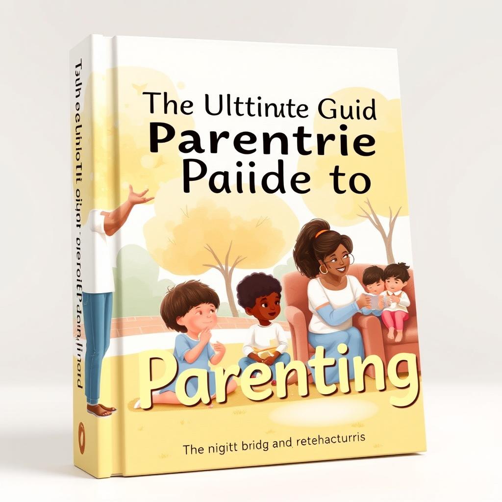 A captivating book cover design for 'The Ultimate Guide to Parenting'