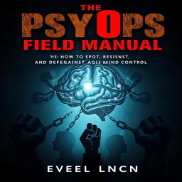 A captivating and insightful book cover design for 'The PsyOps Field Manual: How to Spot, Resist, and Defend Against Mind Control'