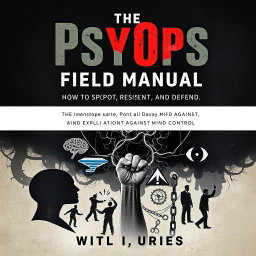 A captivating and insightful book cover design for 'The PsyOps Field Manual: How to Spot, Resist, and Defend Against Mind Control'