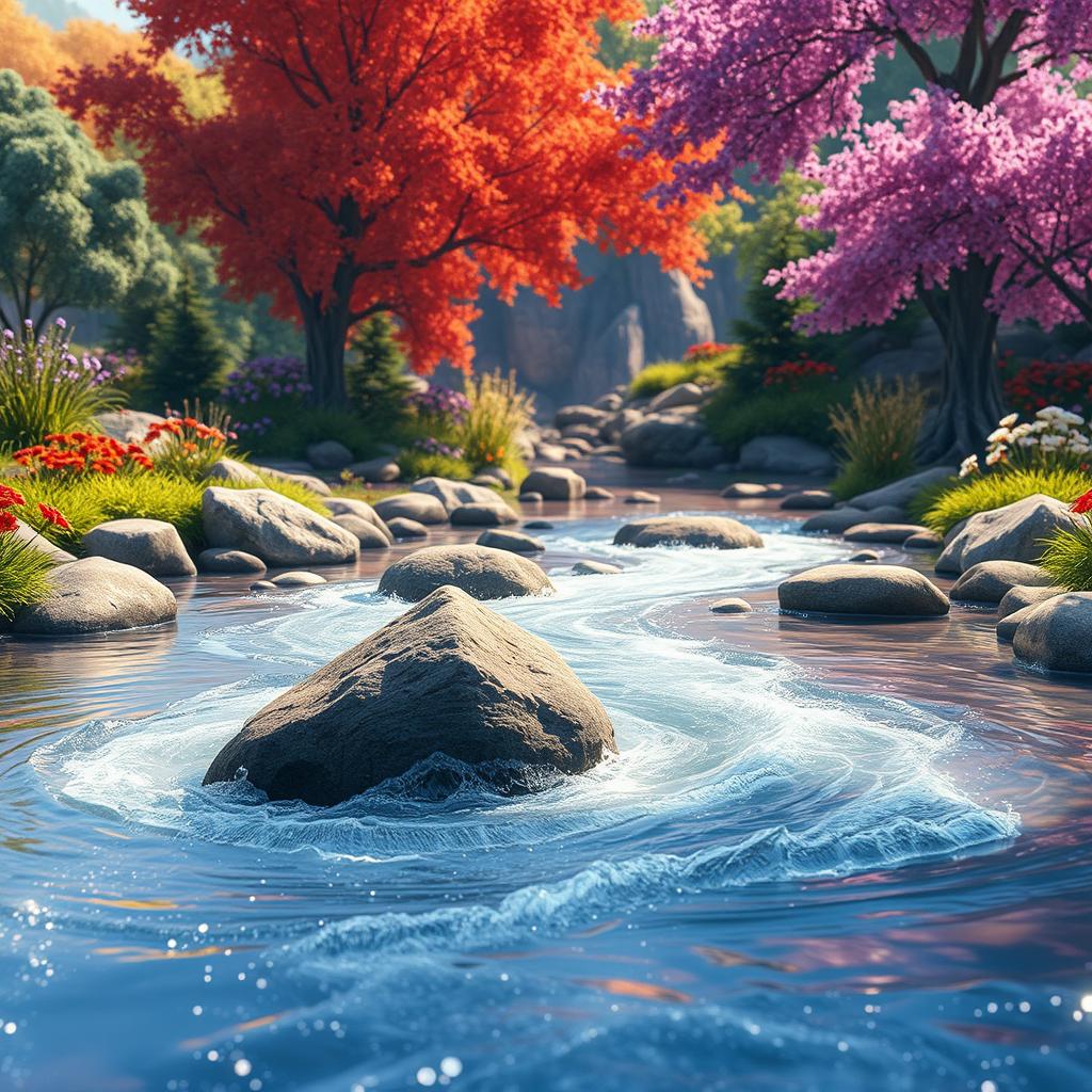 Discover the Magic of Nature: Animated River Rocks