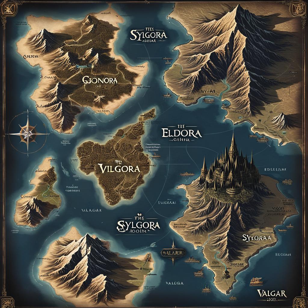 Explore an Enchanting Vintage Fantasy Map of Eldera and Sylvora