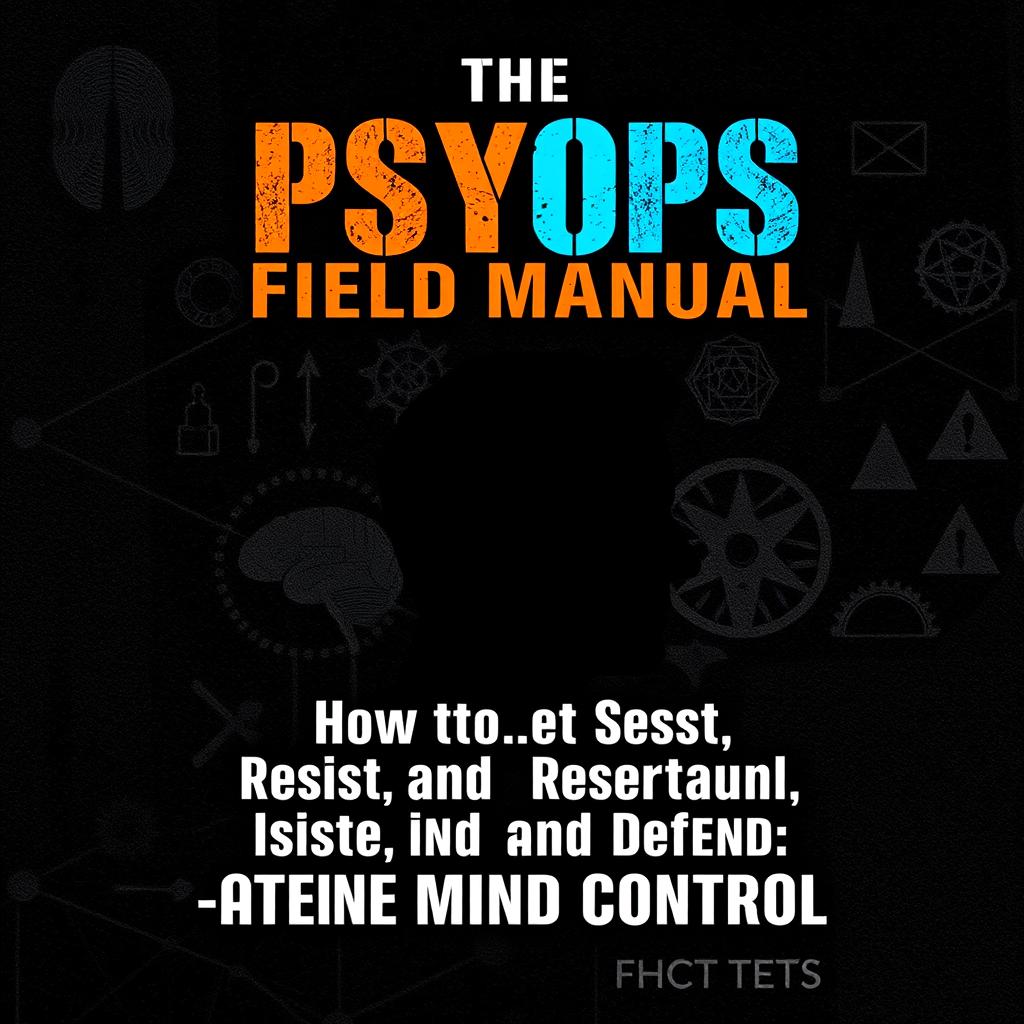An engaging and informative book cover design for 'The PsyOps Field Manual: How to Spot, Resist, and Defend Against Mind Control'