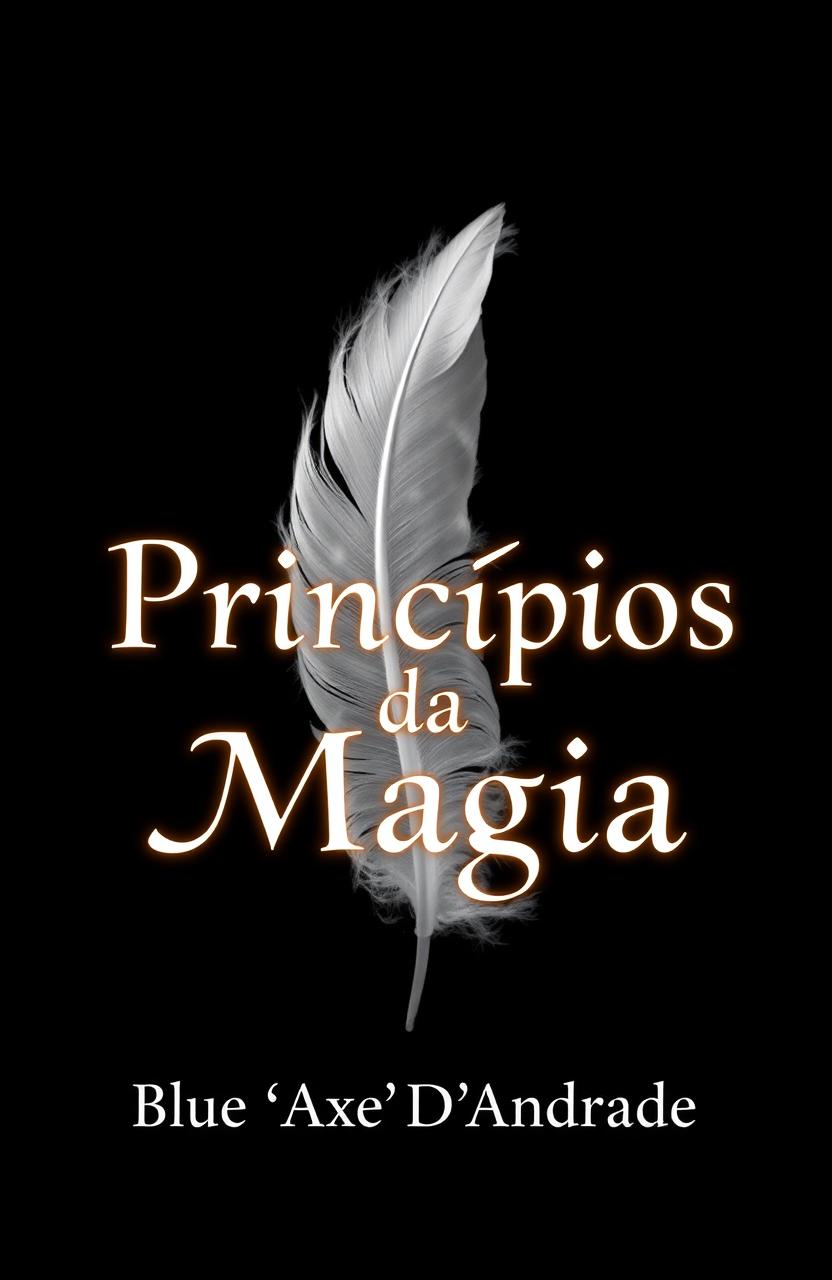 A delicate white feather gently floating against a rich black background, exuding a sense of elegance and mystery
