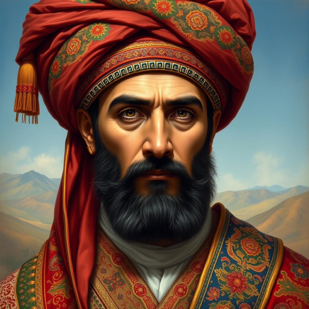 A detailed and realistic portrait of Ahmad Shah Durrani, the founder of the Durrani Empire in Afghanistan