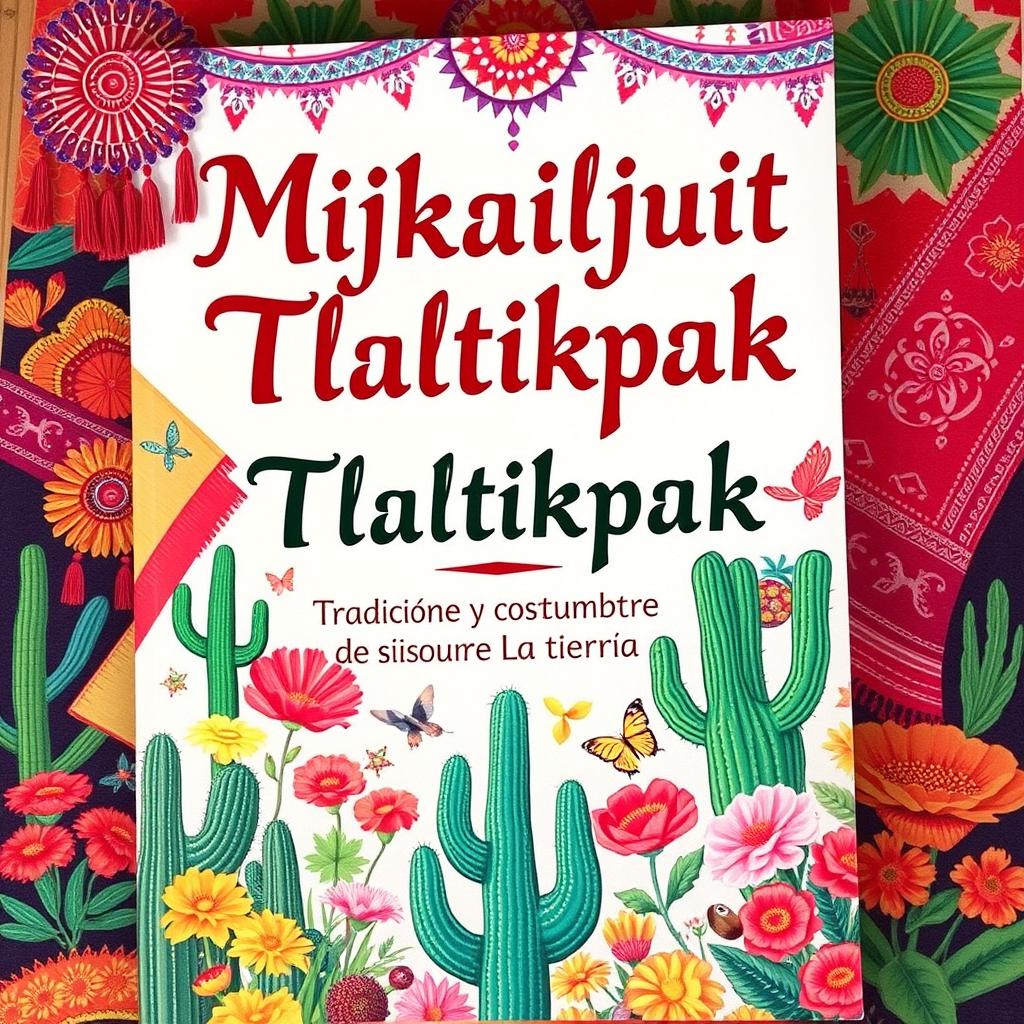 A vibrant and colorful book cover with a Mexican theme