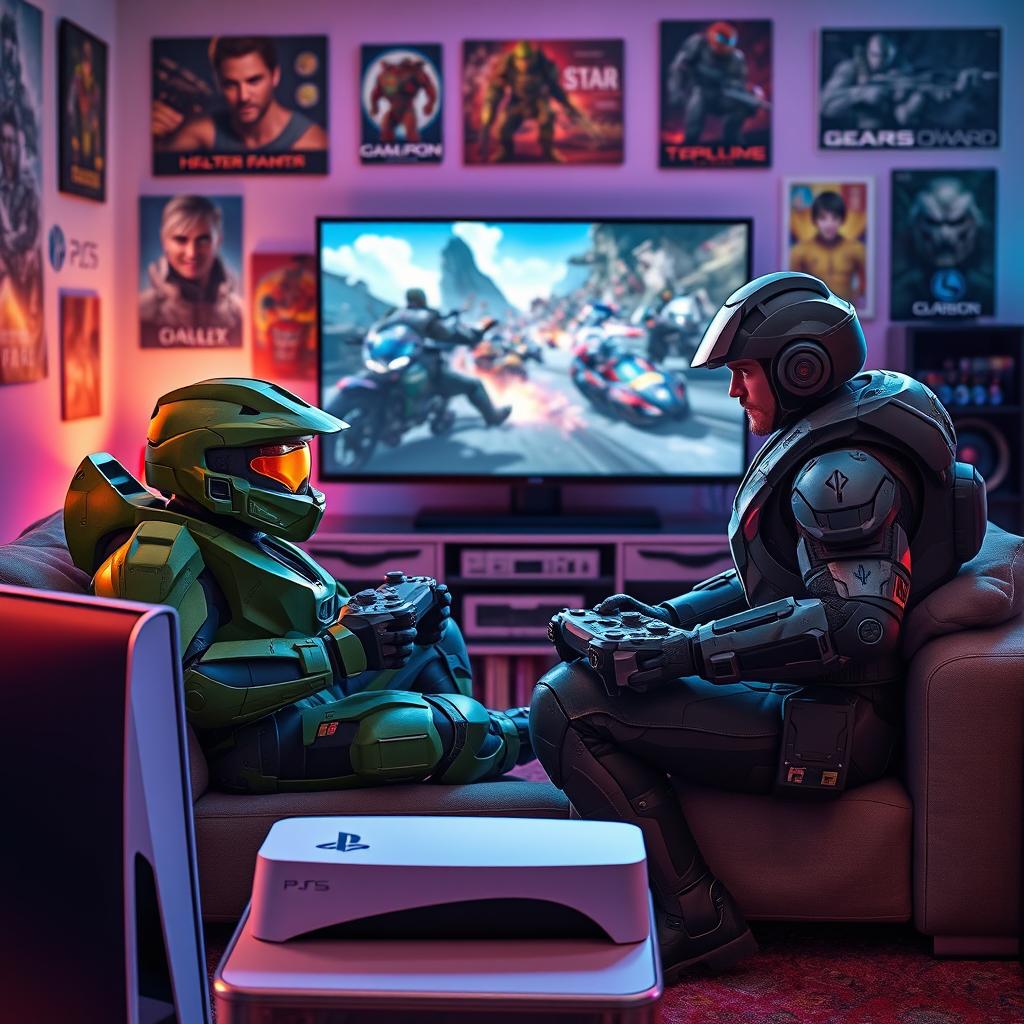 Epic Gaming Duo: Master Chief & Marcus Fenix