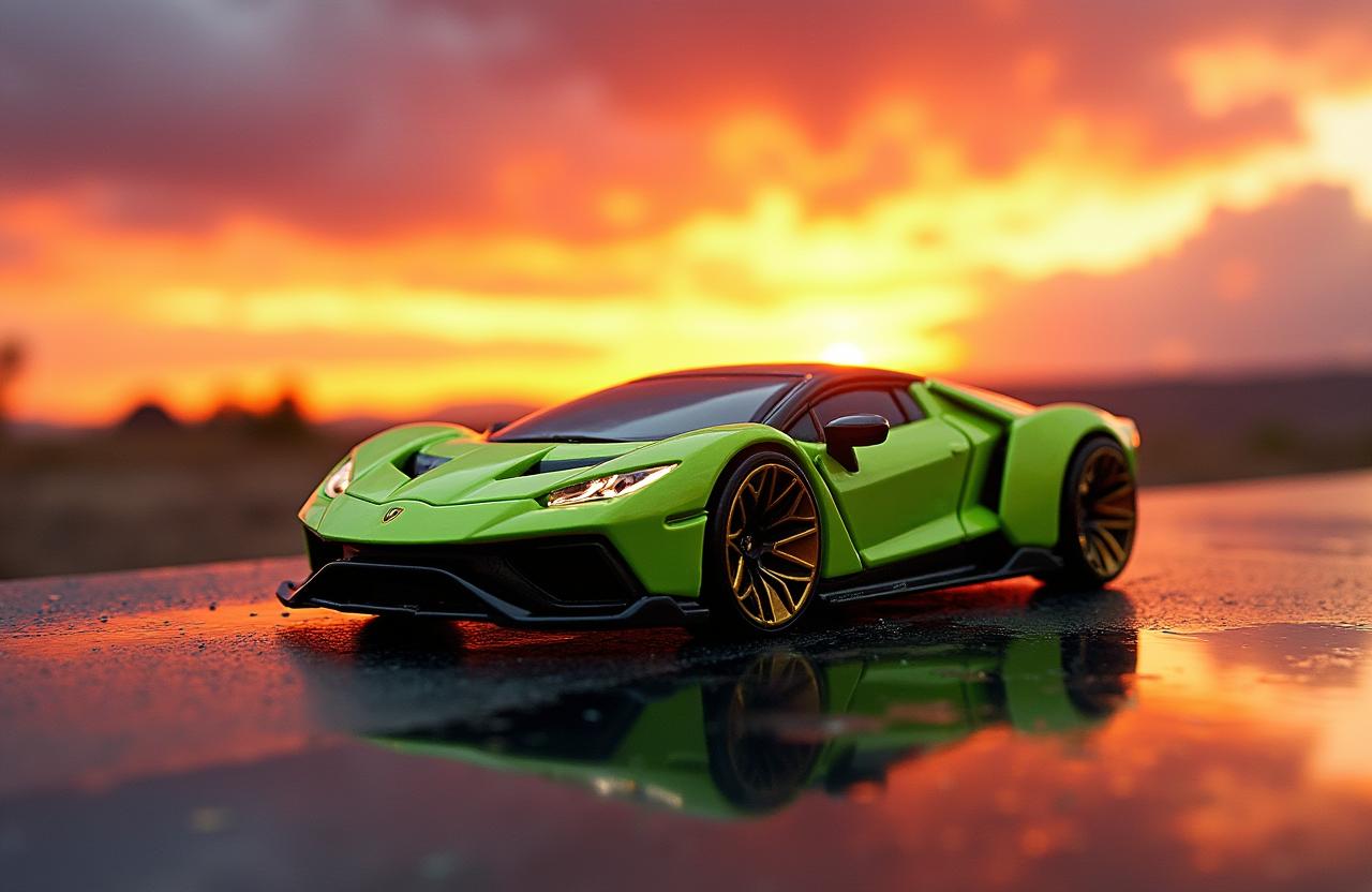 An exciting image of a Lamborghini Sian Hotwheels toy car