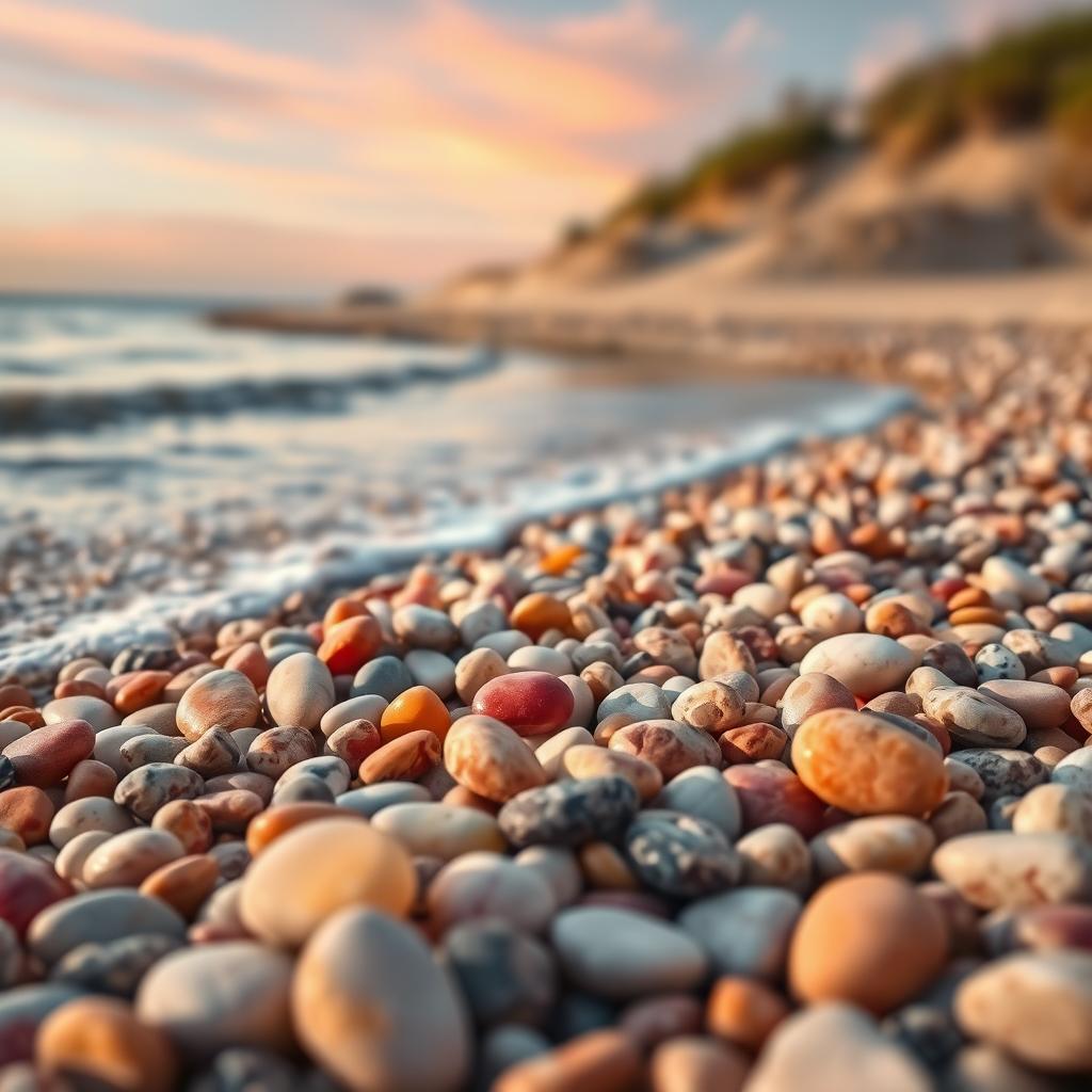Explore Tranquility: Vibrant Beach Pebbles
