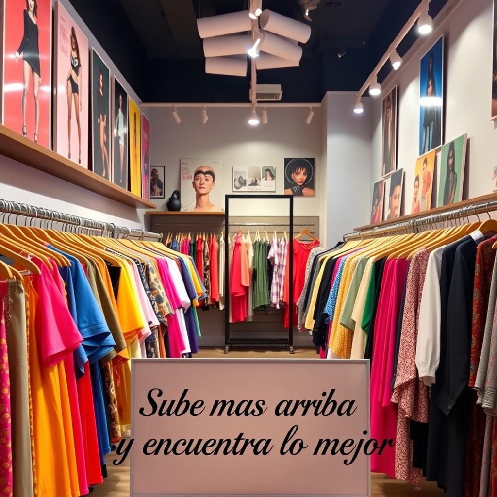 An inviting clothing store interior filled with vibrant, stylish clothes on display