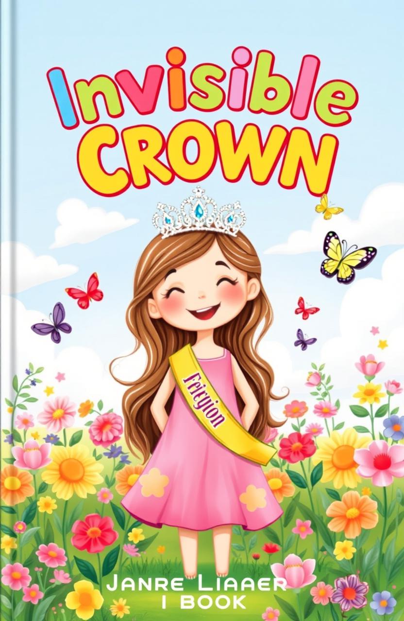 A whimsical children's book cover titled 'Invisible Crown'