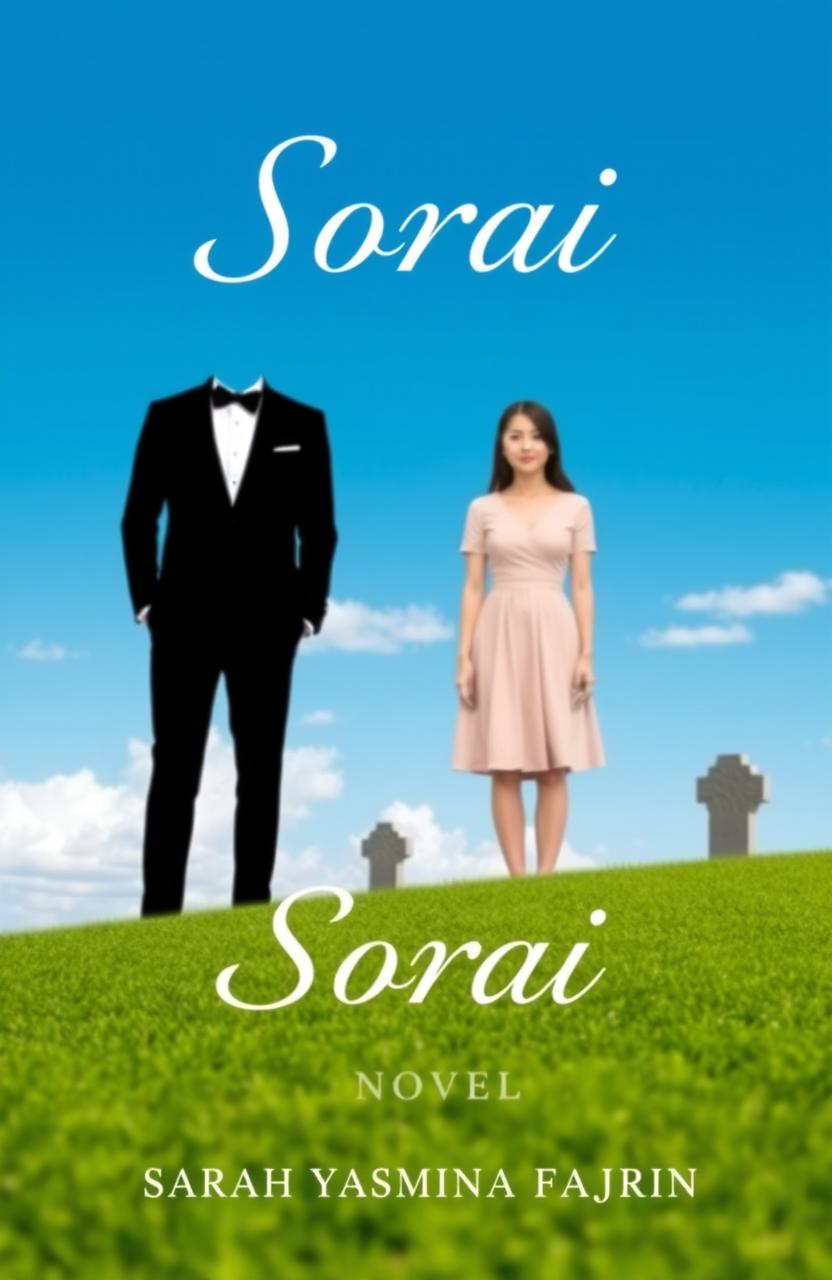 A book cover for a novel titled 'Sorai' featuring a bright blue sky without any clouds