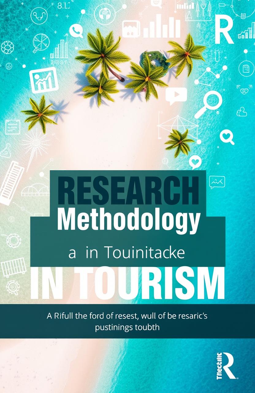 A visually striking book cover for a guide on research methodology in tourism
