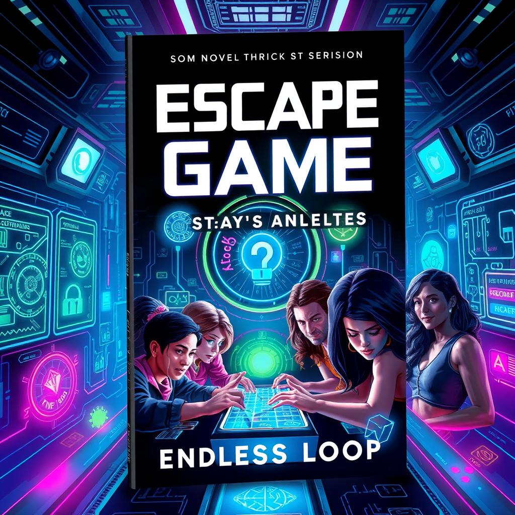 An intriguing book cover for a novel titled 'Escape Game: Endless Loop'