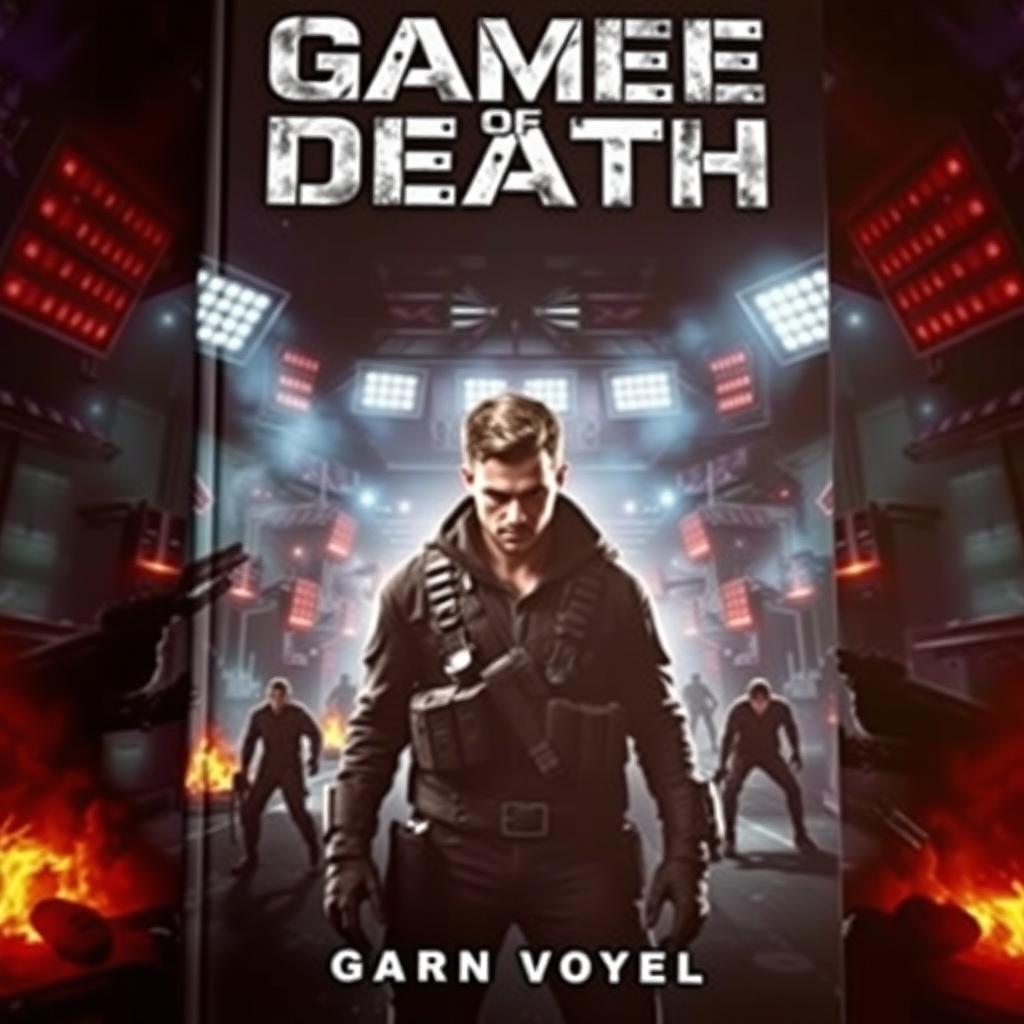 A captivating book cover for a novel titled 'Game of Death'