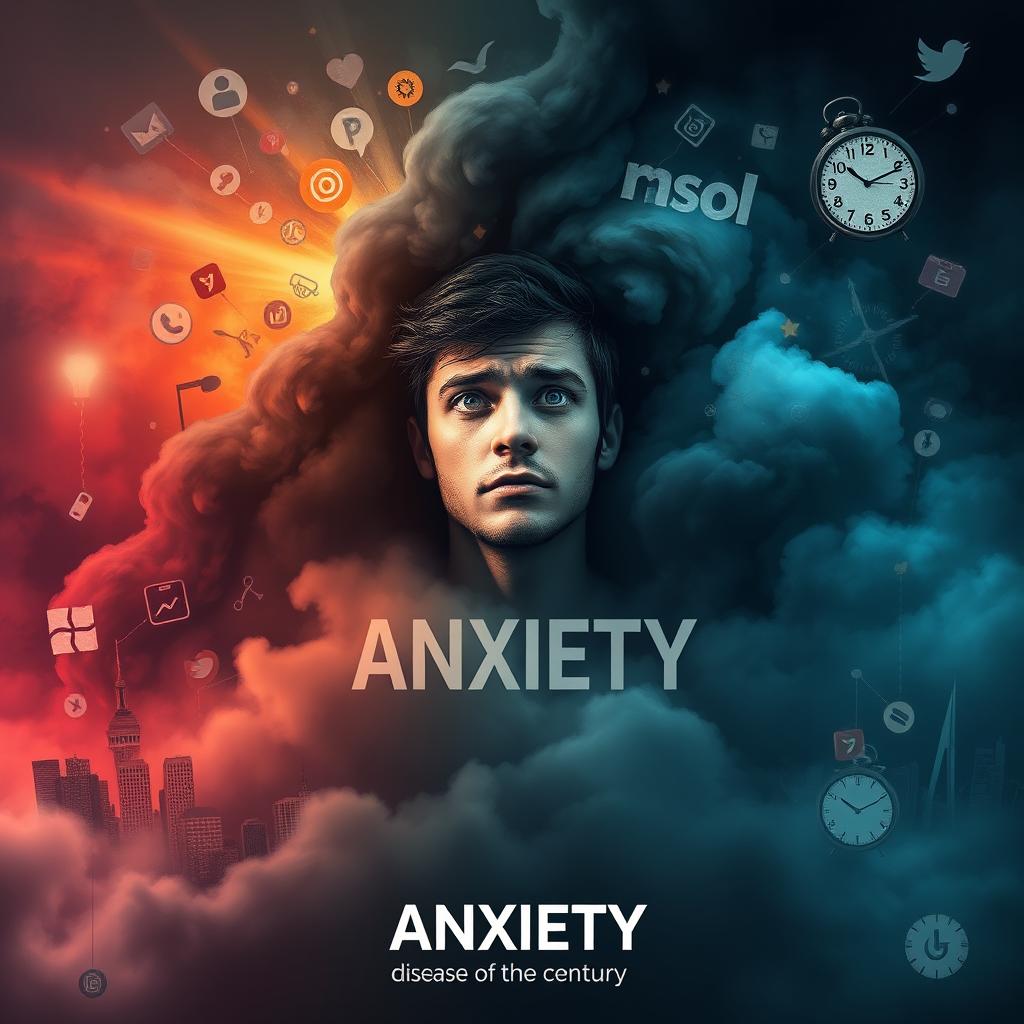 A visually striking representation of anxiety as the 'disease of the century'