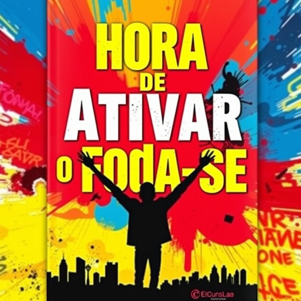 A striking book cover featuring bold, eye-catching typography for the title 'Hora de Ativar o Foda-se' prominently displayed in the center