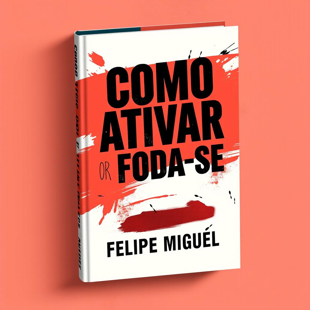 A striking book cover design featuring bold text that reads 'Como Ativar o Foda-se' prominently in the center