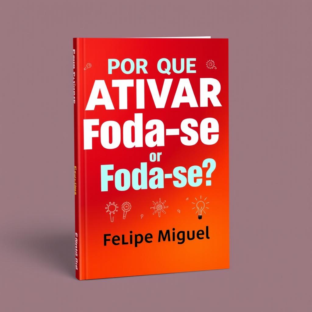 A captivating book cover design for 'Por Que Ativar o Foda-se?' by Felipe Miguel