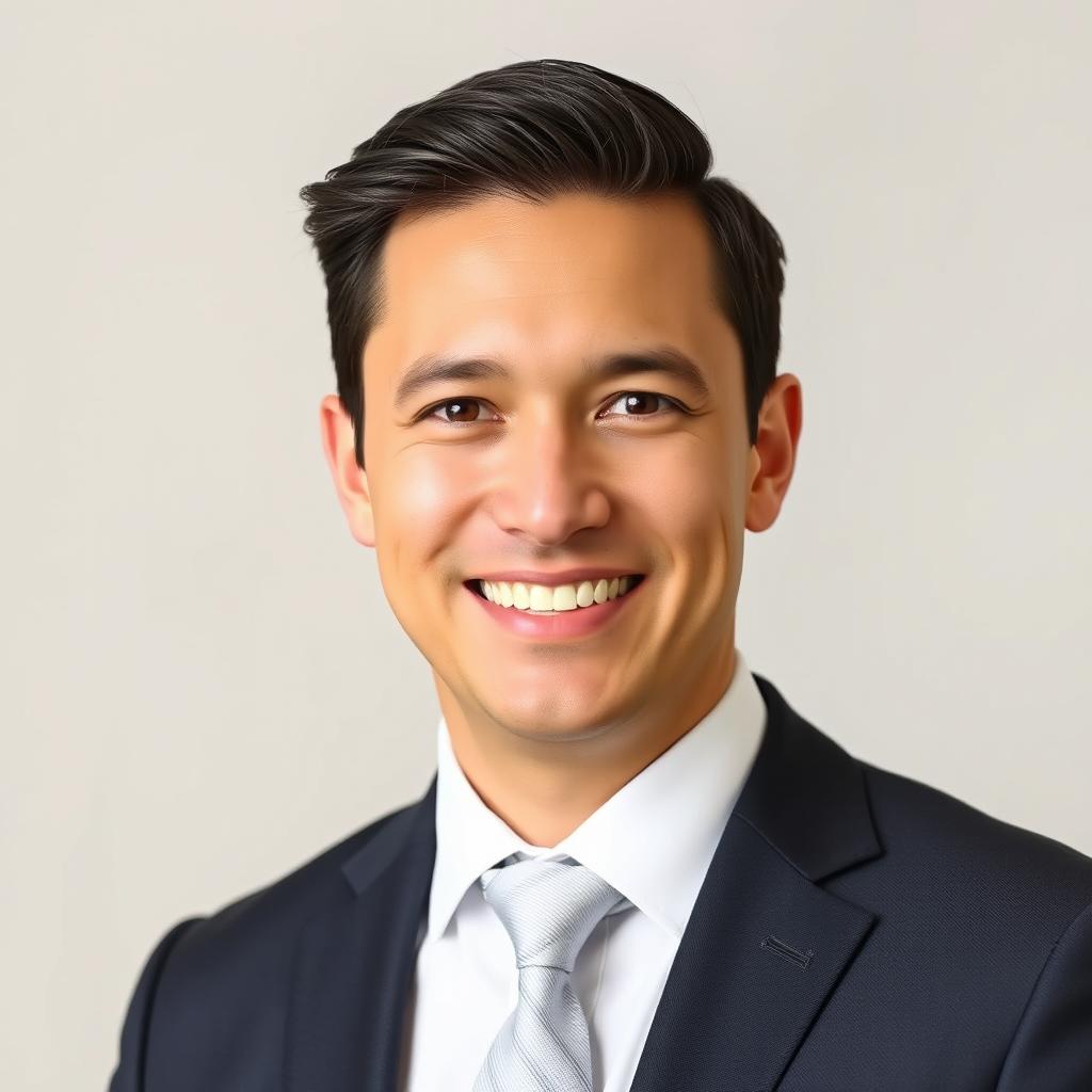 A professional headshot for a resume, showcasing a confident individual with a friendly smile