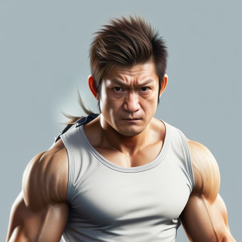 Unleash the Power: Muscular Bodybuilder Pose