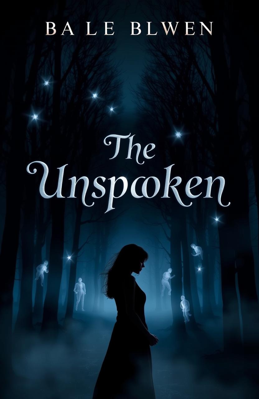 A mysterious and captivating book cover for 'The Unspoken'