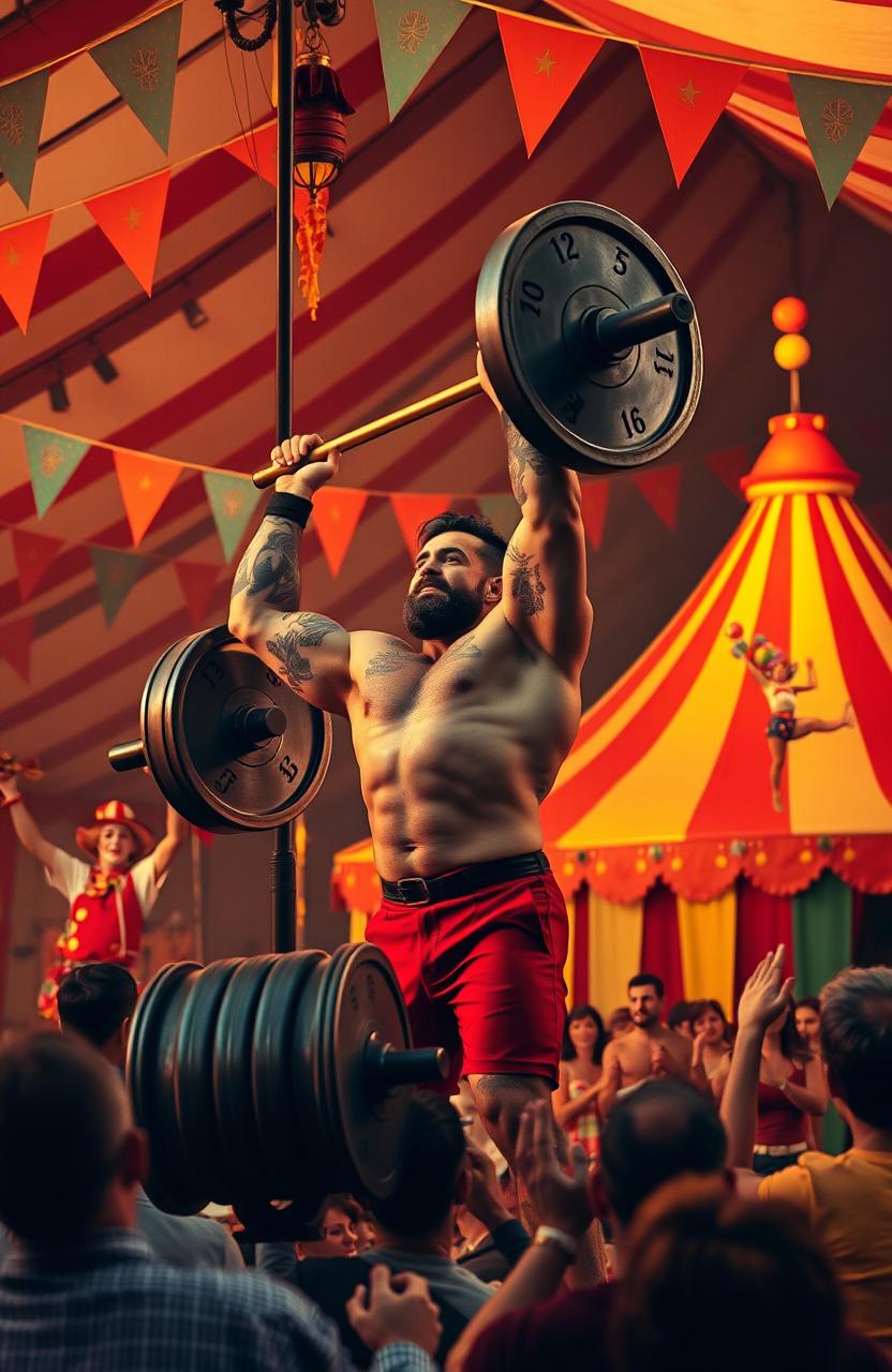 Unleash the Spectacle: Vintage Circus Strongman