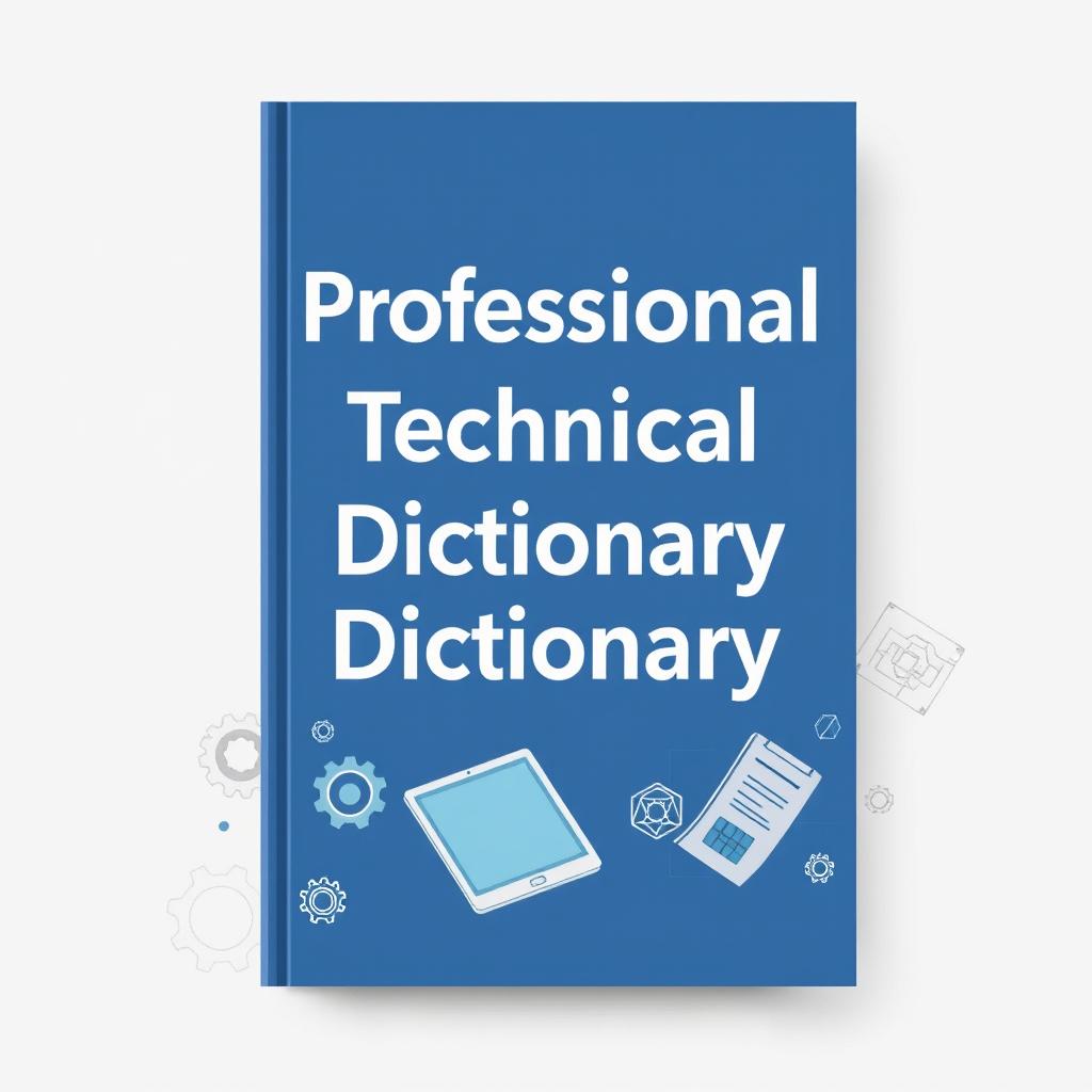A visually engaging cover for a "Professional Technical Dictionary"