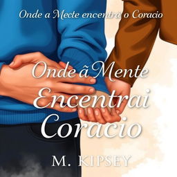 An artistic illustration featuring a man's arm in a vibrant blue sweatshirt next to a woman's arm in a stylish brown leather jacket