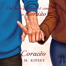 An artistic illustration featuring a man's arm in a vibrant blue sweatshirt next to a woman's arm in a stylish brown leather jacket, both showing five fingers on their hands