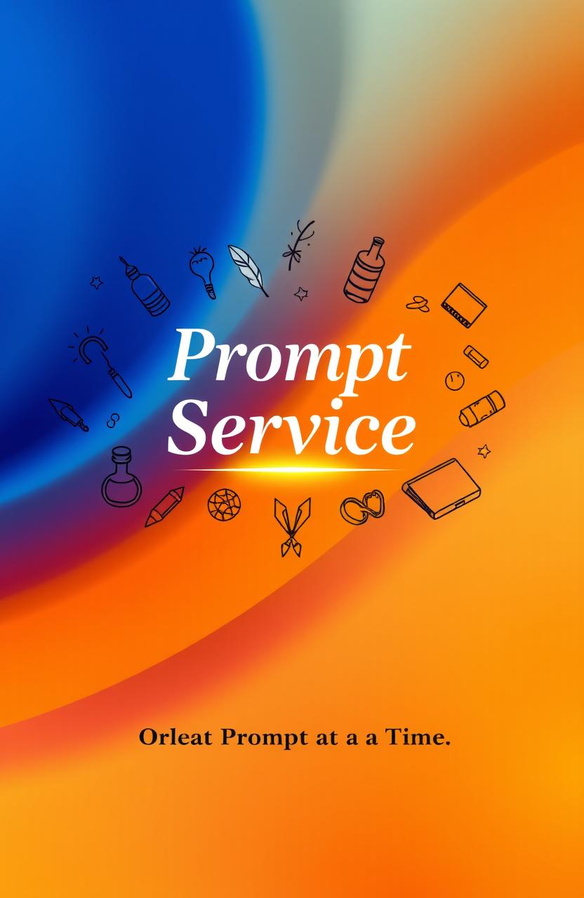 A captivating and professional cover page design for a prompt service