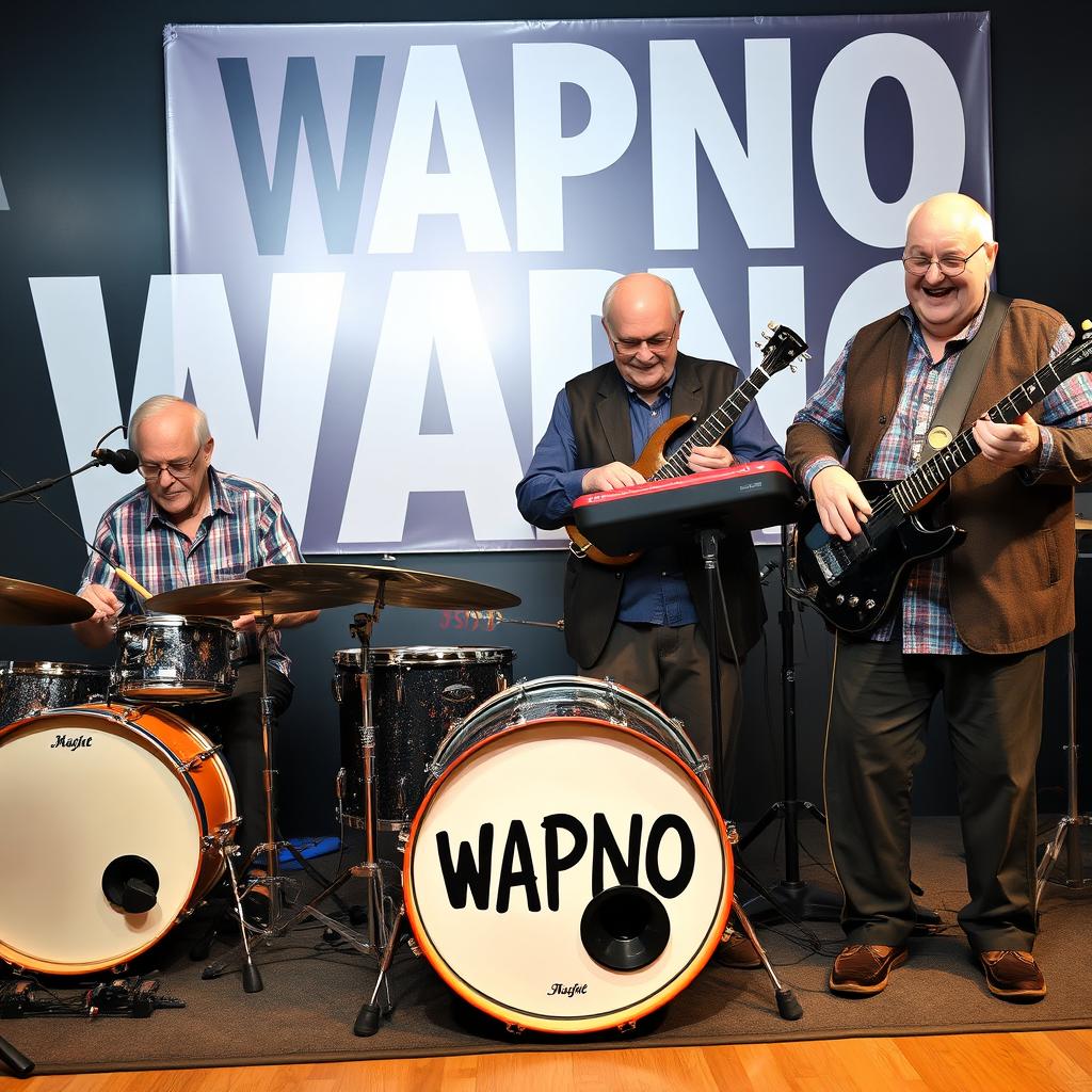 A music band consisting of five men aged 70 years old