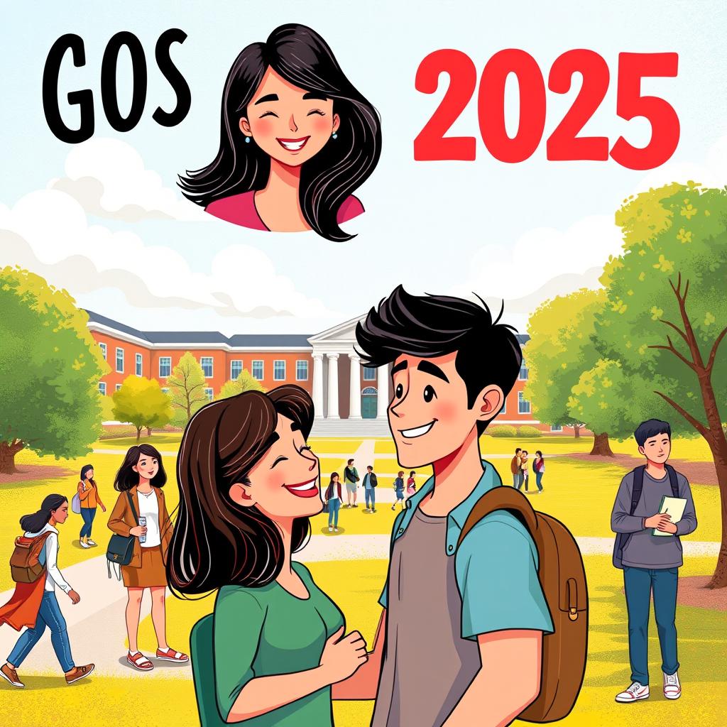 A vibrant and inspiring illustration depicting the user's goals for 2025
