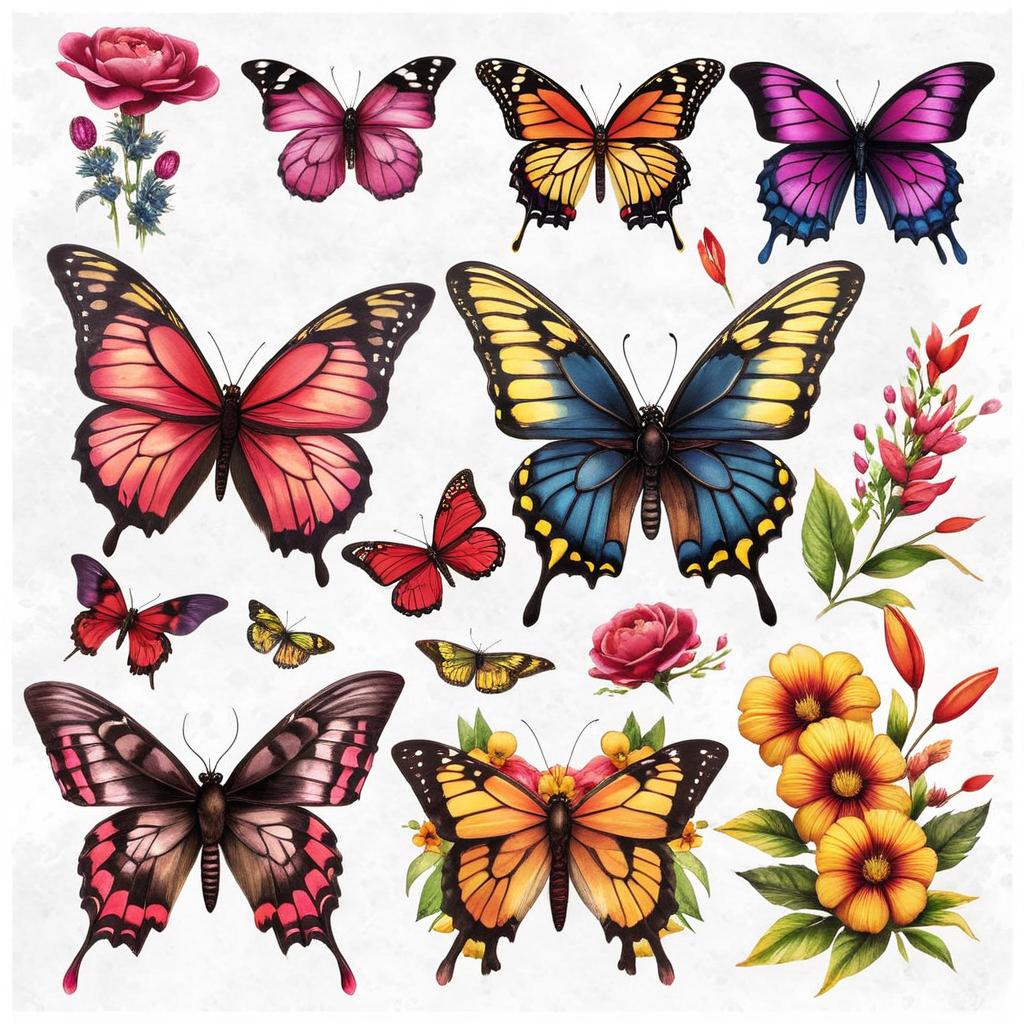 Nature's Symphony: Butterflies & Blooms