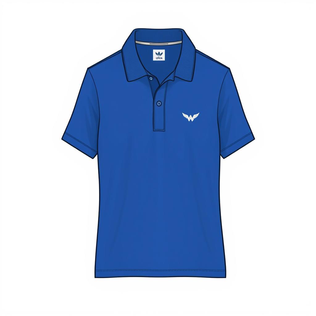 A stylish polo t-shirt design that features a classic fit with a two-button placket and a comfortable collar