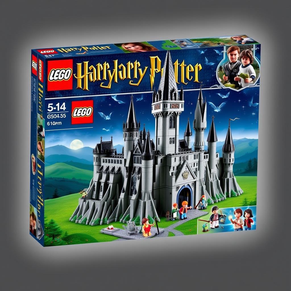A charming LEGO box set featuring the Harry Potter castle, capturing the essence of the Wizarding World