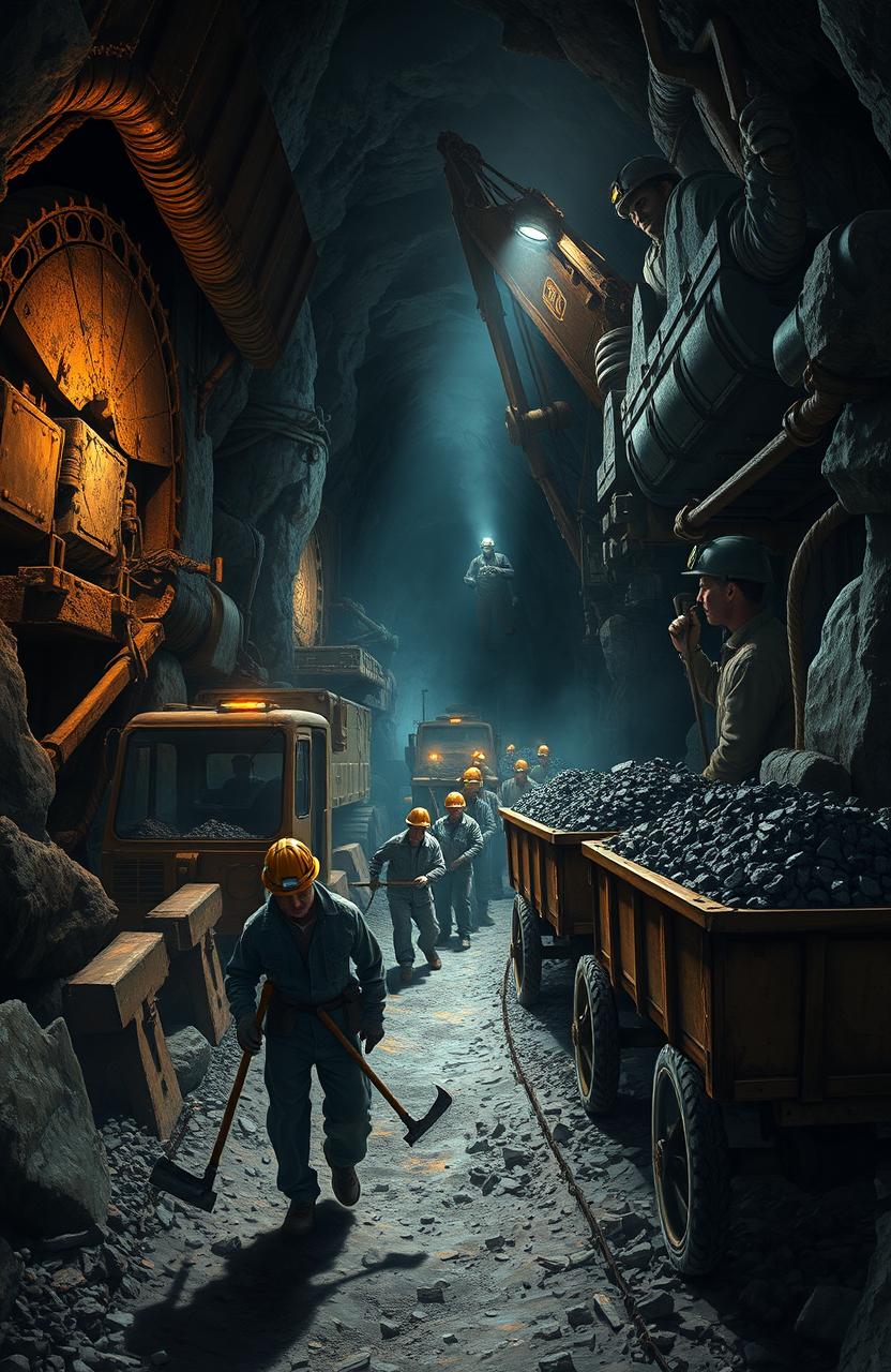 Dive into the Depths: Realistic Mining Scene