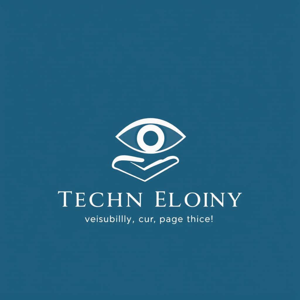 A unique and elegant classic logo design for a technology company, symbolizing support for visually impaired individuals