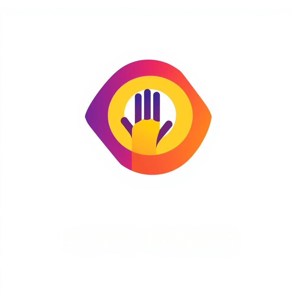 A modern logo design for a technology company focused on supporting the visually impaired