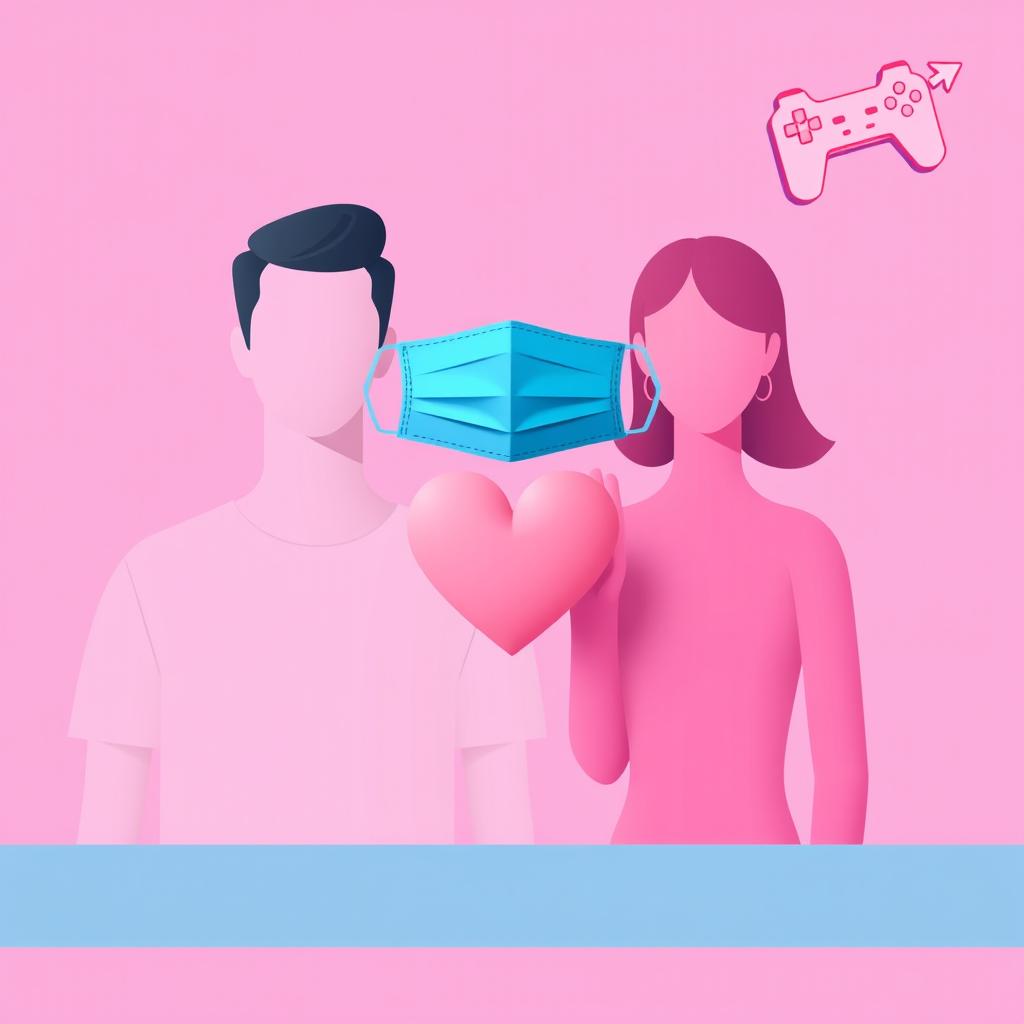 A 2D flat design cover featuring a modern man in full light blue color with no face, wearing no shirt, depicted on the left side as a plain color figure