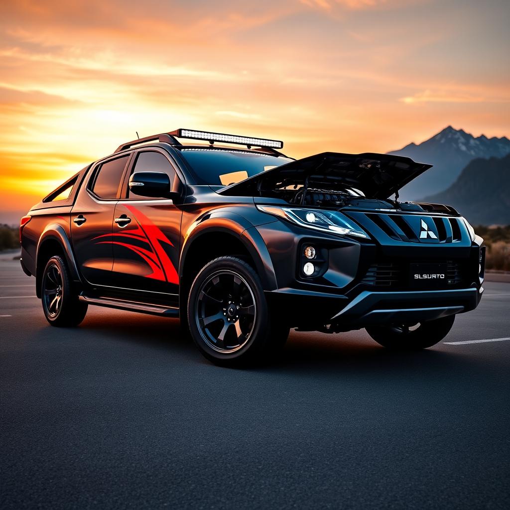 A stunning Mitsubishi L200 Sportero, showcasing an intricate tuning design