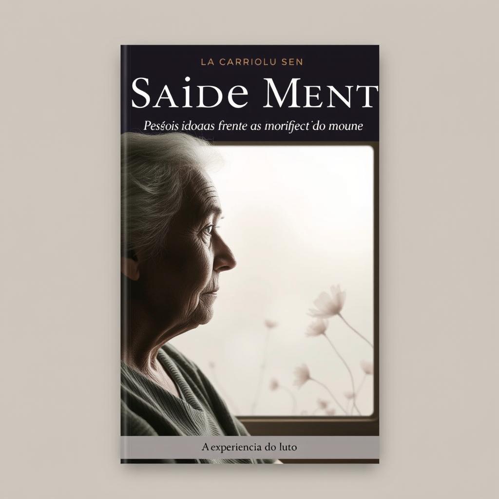 A book cover design for 'A Saúde Mental de Pessoas Idosas Frente as Mortes por COVID-19: A Experiência do Luto'