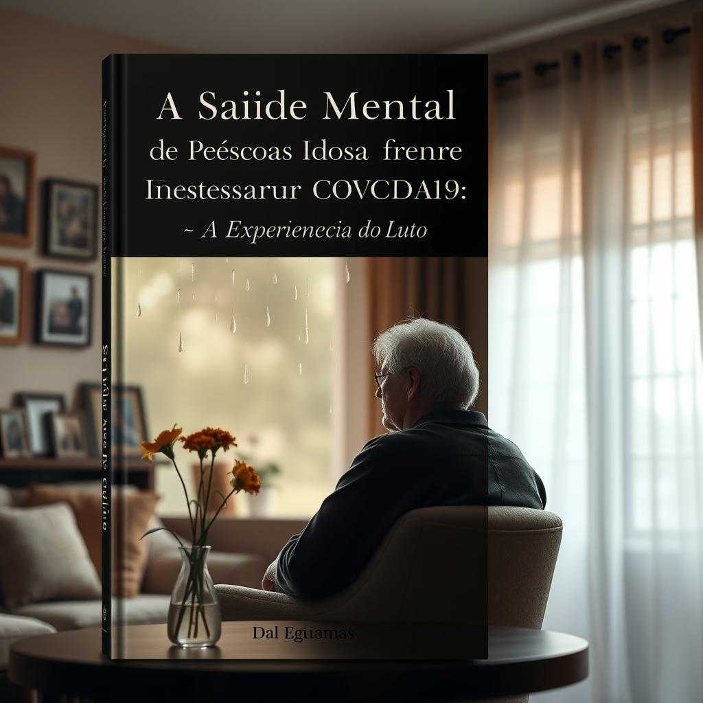 A book cover design for 'A Saúde Mental de Pessoas Idosas Frente as Mortes por COVID-19: A Experiência do Luto'
